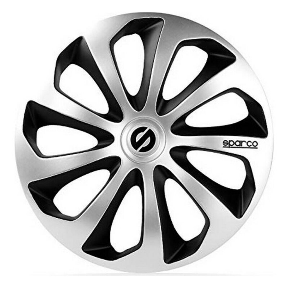 Navkapsel Sparco SPC1473SVBK Silvrig Svart 14" Svart/Silvrig