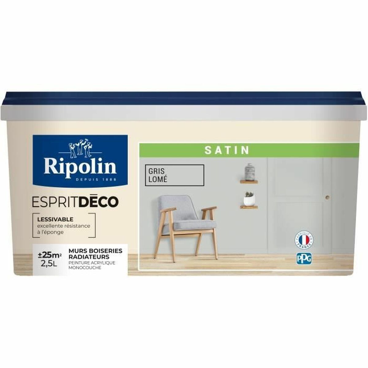Grundfärg Ripolin Grå Satinfinish 2,5 L