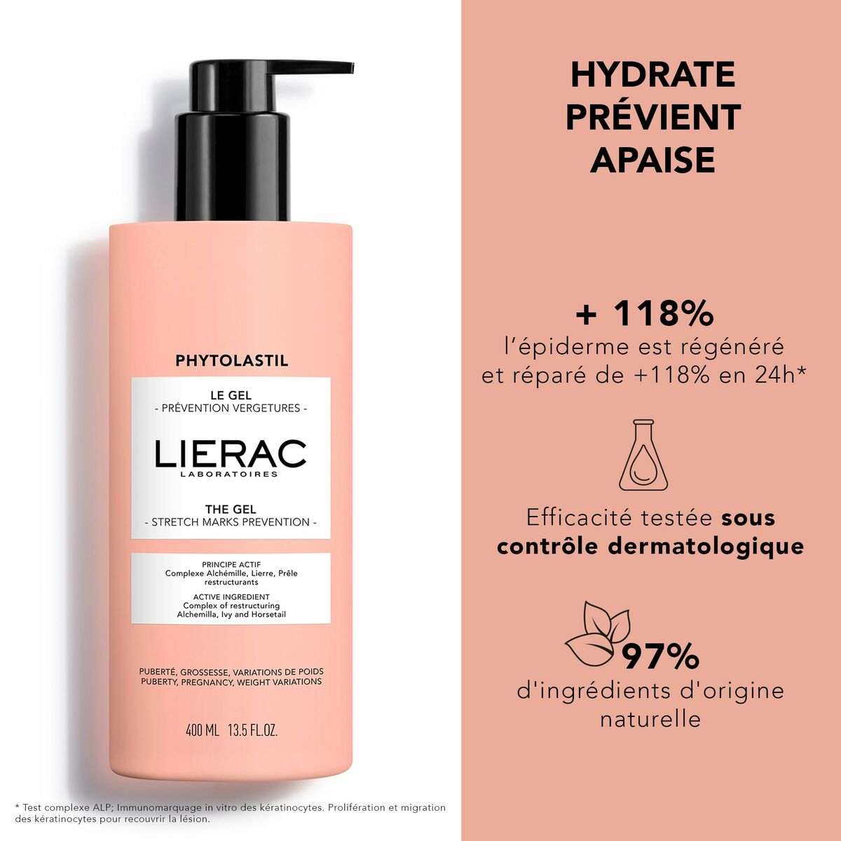 Kräm mot bristningar Lierac PHYTOLASTIL 400 ml Gel - 2