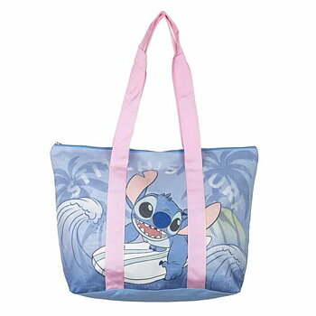Strandväska Stitch 47 x 33 x 15 cm Blå