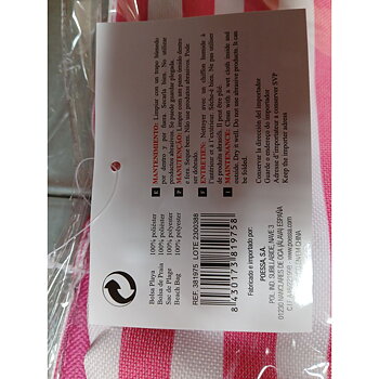 Strandväska Bismark Blå Rosa Oxford 50 x 16 x 35 cm
