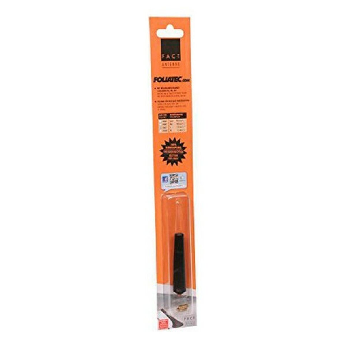 Bilantenn Foliatec Fact Arena Svart (7,5 cm)