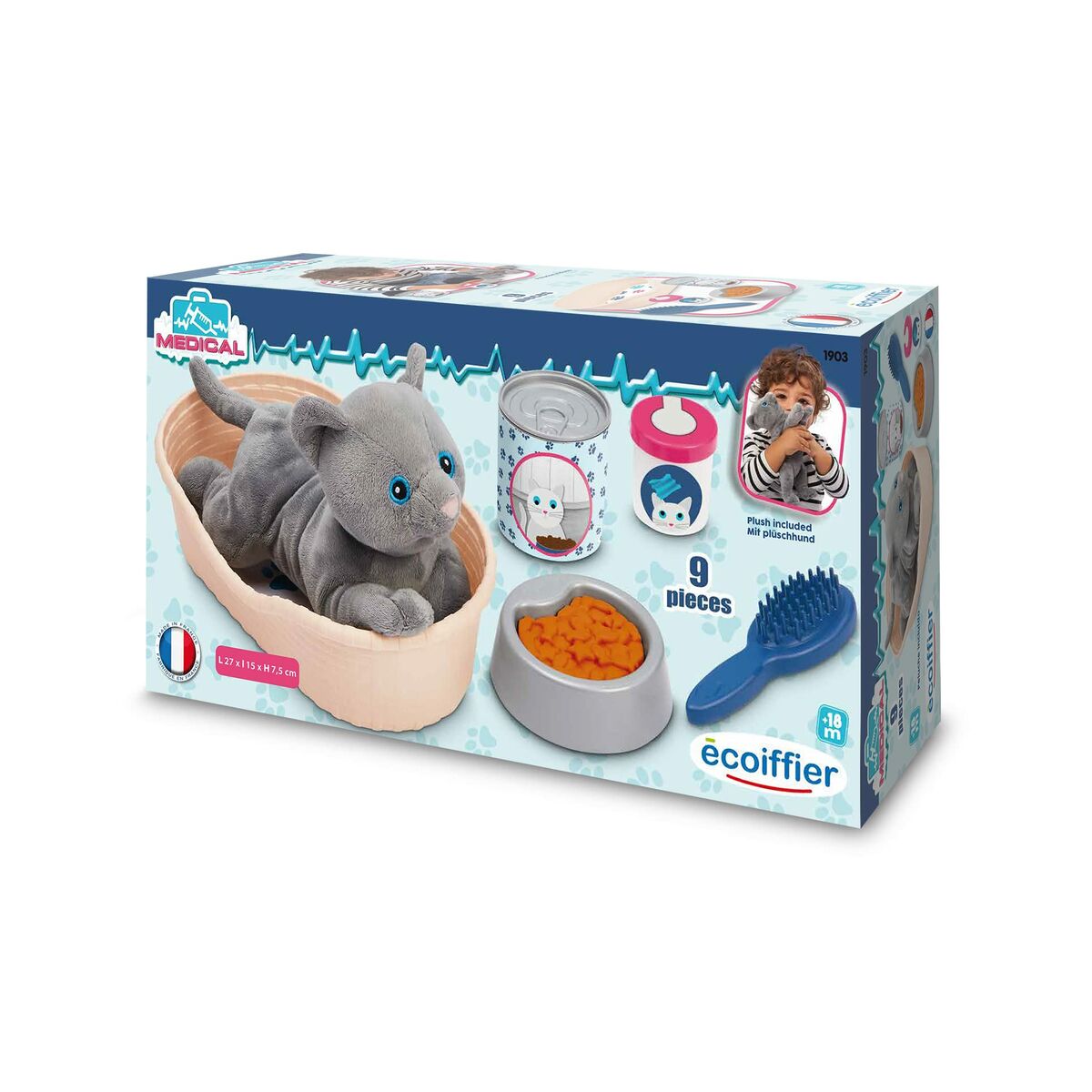 Mjukisleksak Ecoiffier Katt Multicolour - 3
