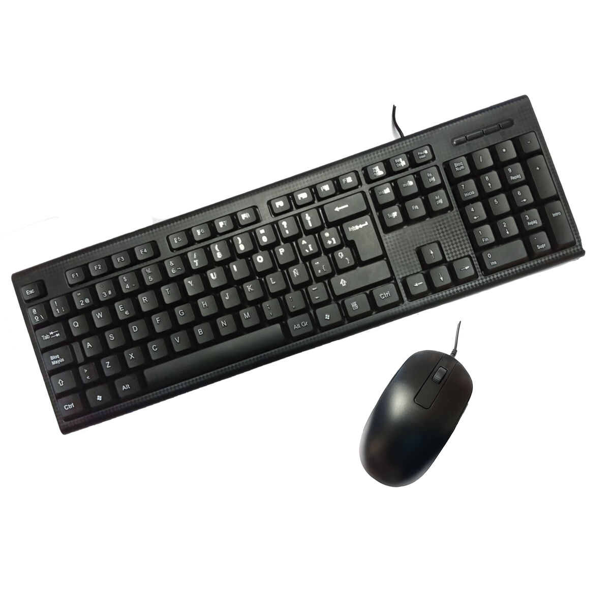 Tangentbord och Mus CoolBox HK-616 + HM-81 Svart spanska Qwerty Spanska
