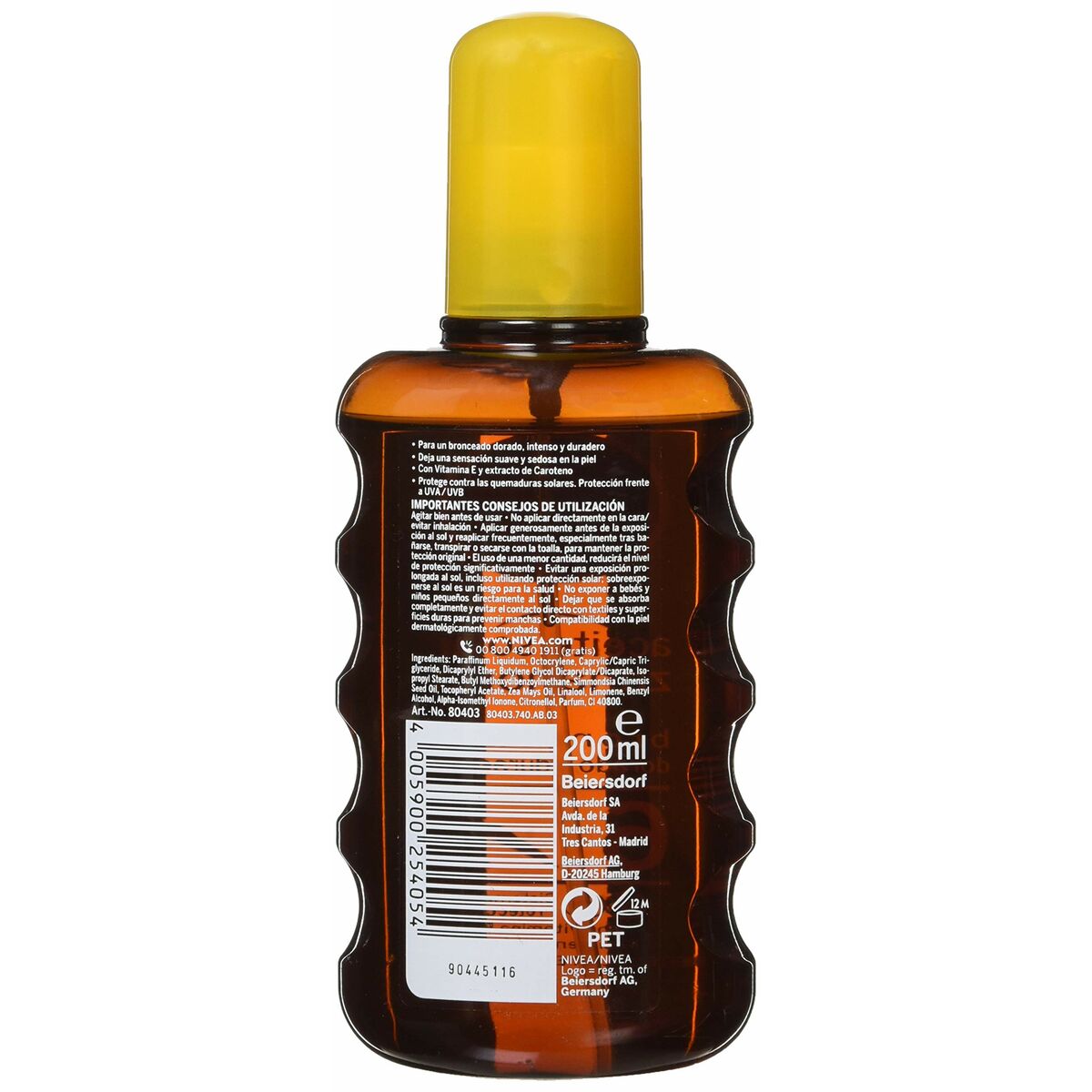 Solskyddsolja Nivea SUN ZANAHORIA Spf 6 200 ml - 2