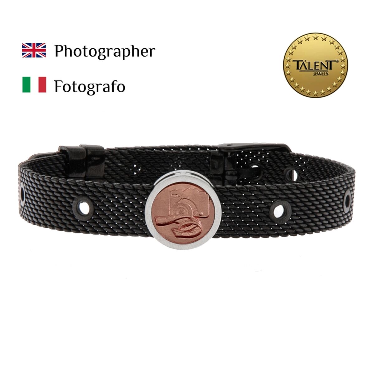 Unisexarmband Photographer Talent Jewels TJA-3-07-02-2-235 Svart - 2