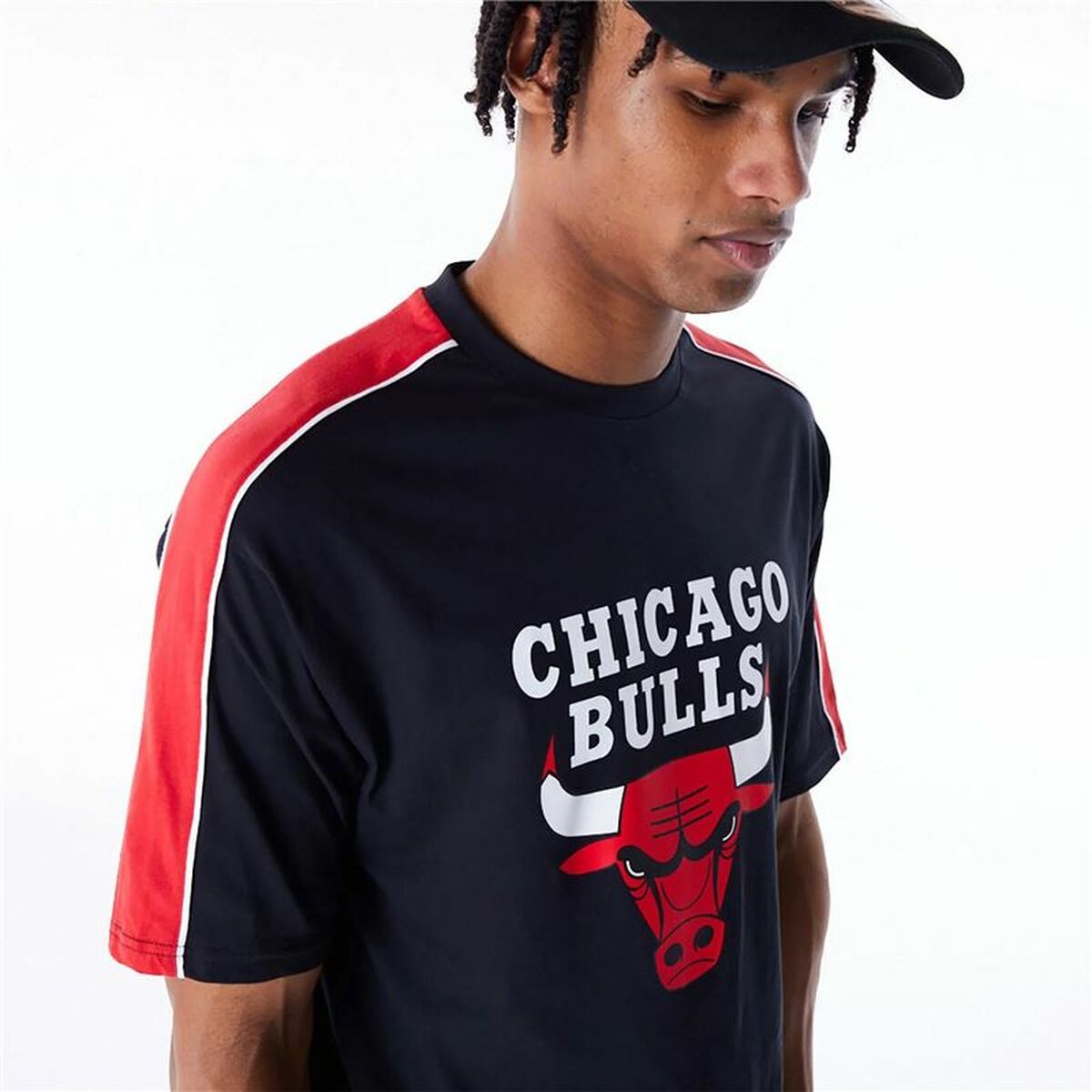 T-shirt med kortärm Herr New Era NBA PANEL OS Chicago Bulls Svart - 3