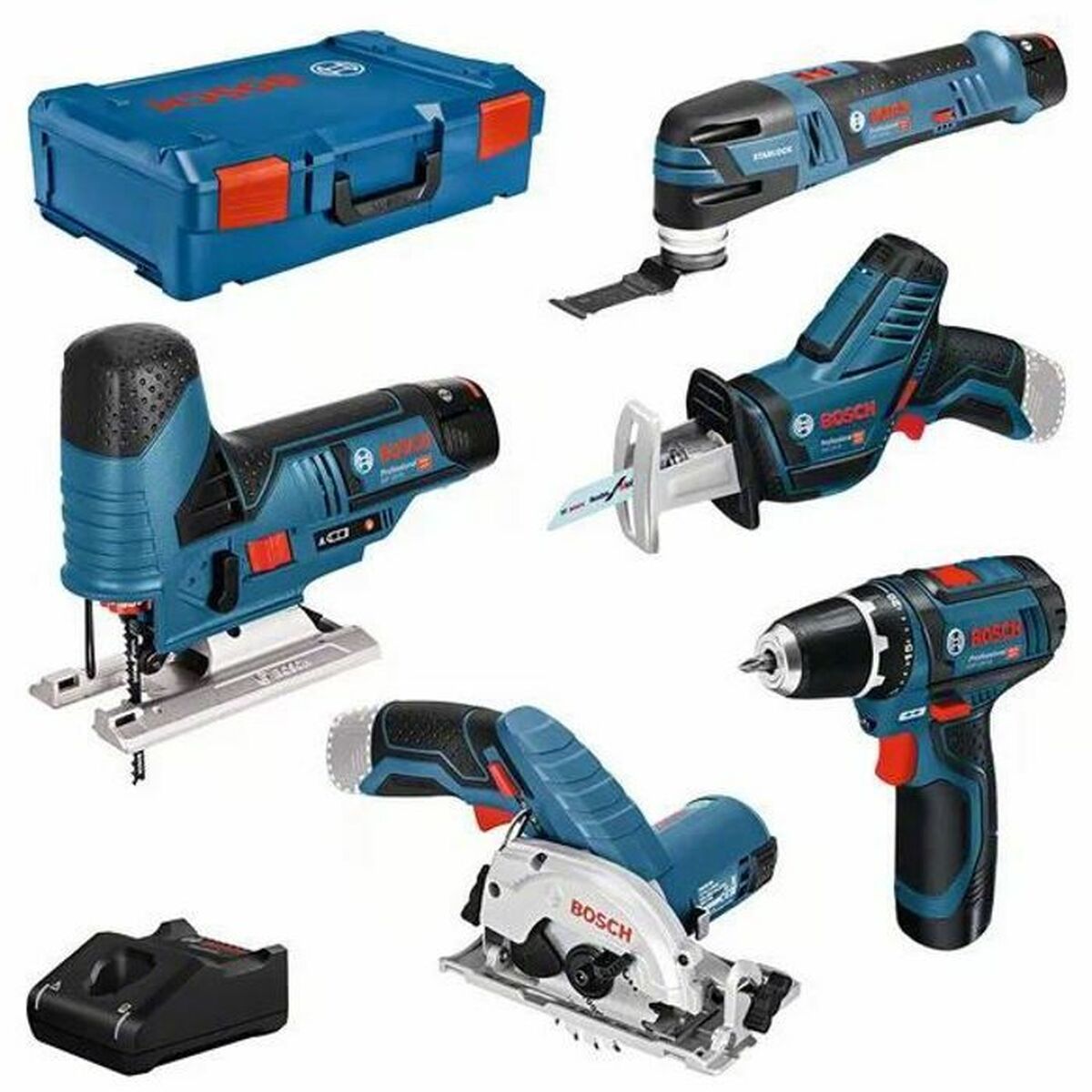 Verktygsutrustning BOSCH GST GOP GSA GSR GKS (5 antal)