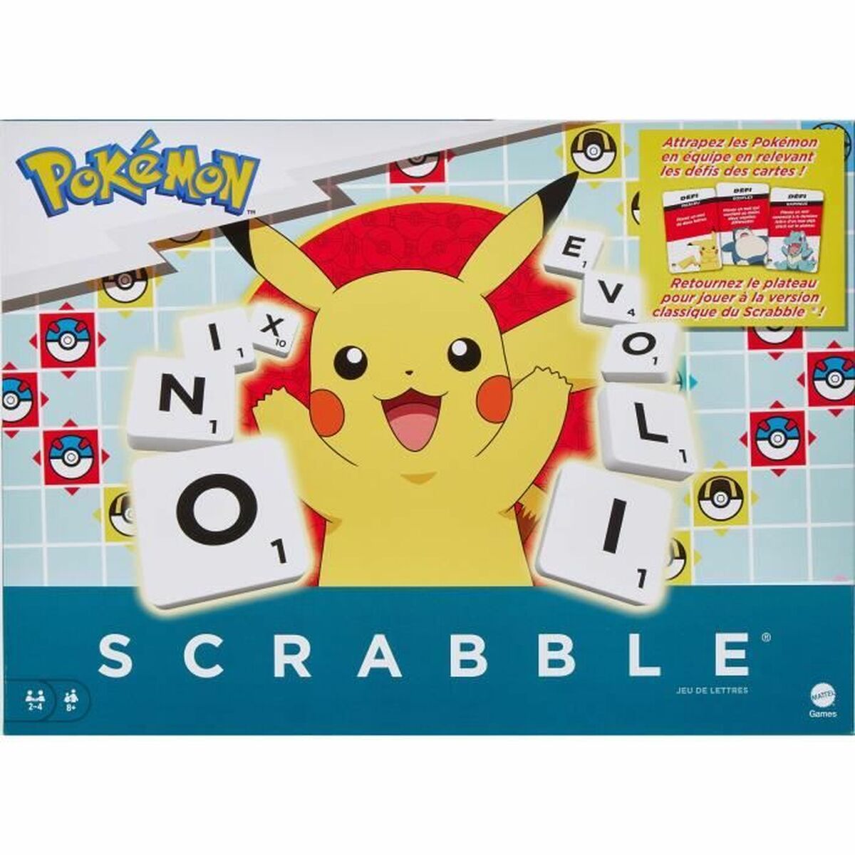 Sällskapsspel Mattel Pokémon Scrabble 4 x 35 x 35 cm