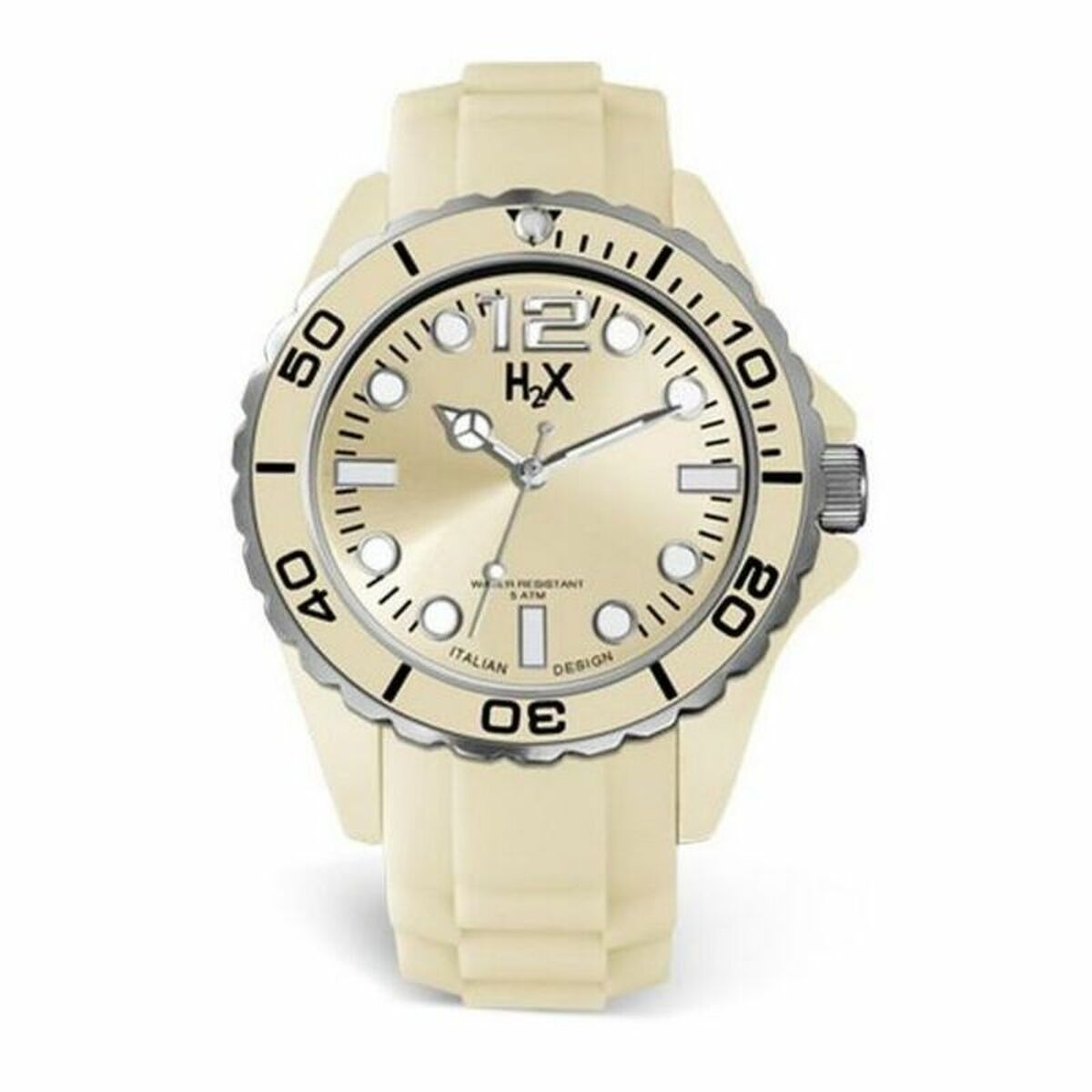 Unisexklocka Haurex SC382UC1 Kräm (Ø 42 mm)