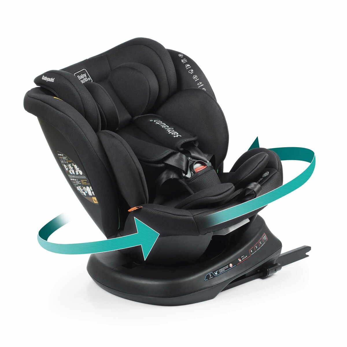 Bilstol Babyauto RODIA Svart 0 (de 0 a 10 kilos) I (9 - 18 kg) II (15-25 kg) III (22 - 36 kg) Barn ECE R129/04 - 2