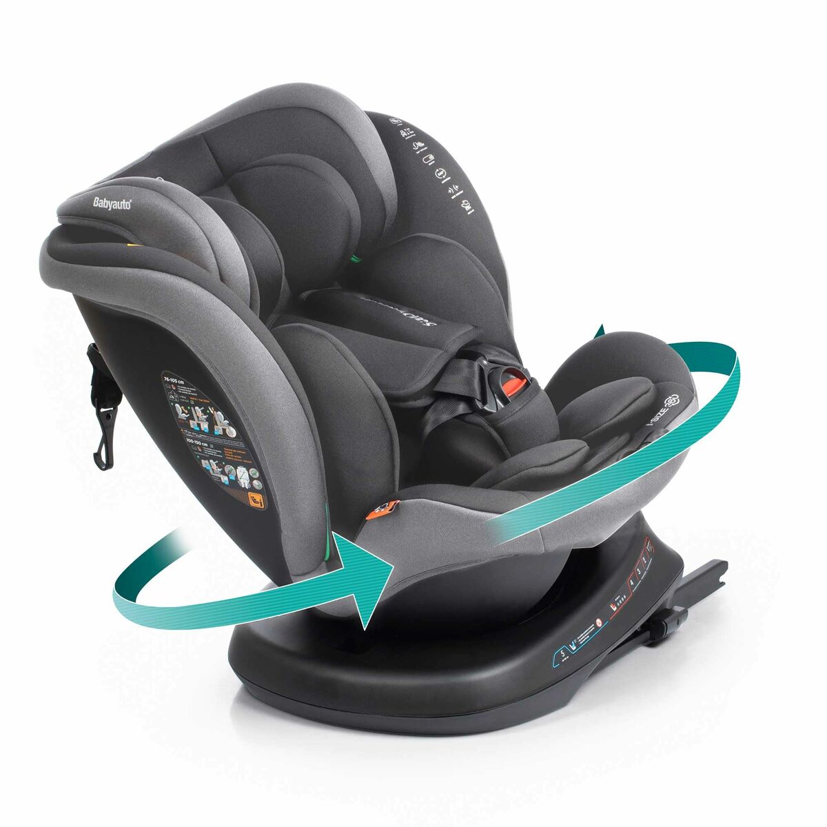 Bilstol Babyauto RODIA Grå 0 (de 0 a 10 kilos) I (9 - 18 kg) II (15-25 kg) III (22 - 36 kg) Barn ECE R129/04 - 2