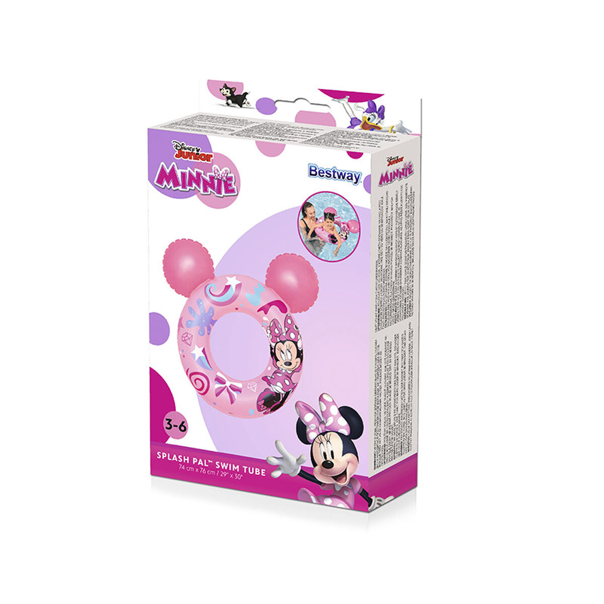 Bestway Flottör Disney Minnie Mouse Med Öron 74x76 cm +3 till 6 År Pool och Strand 09111 - 2