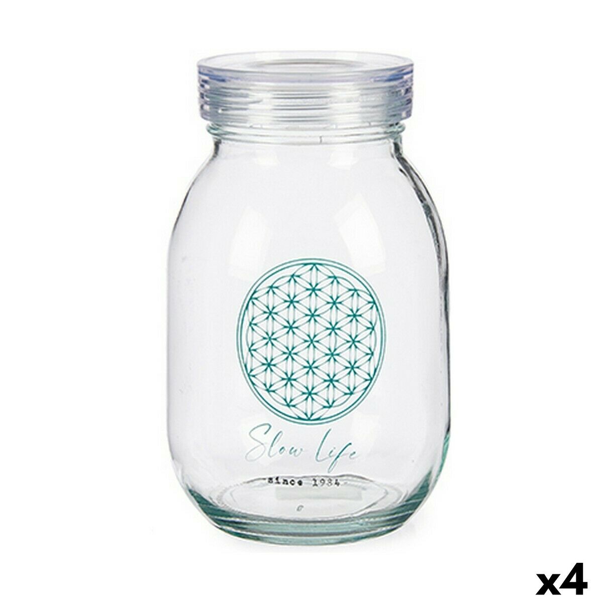 Burk Vivalto Slow Life Transparent 1,8 L (4 antal) - 2