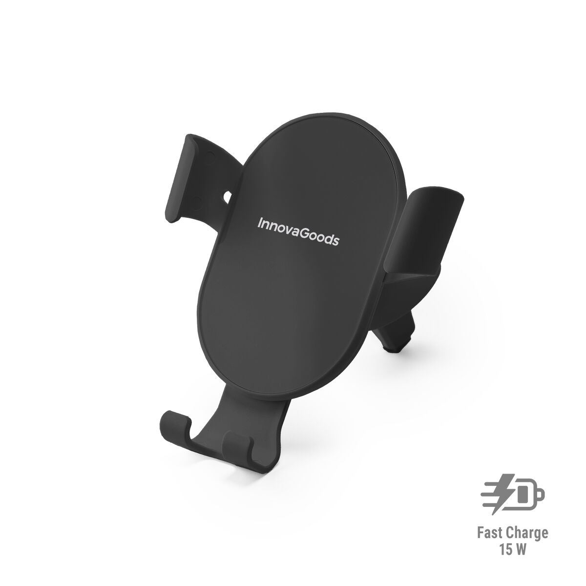 Hållare med trådlös snabbladdare för bilen Chakar InnovaGoods Svart 15 W (Renoverade B)