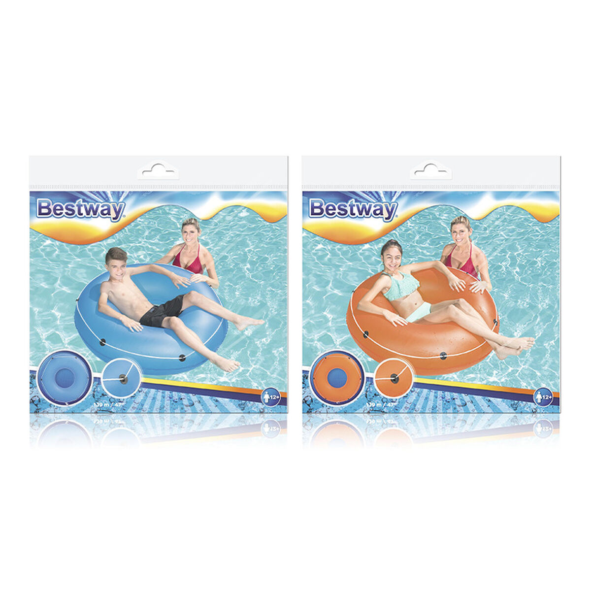 Bestway Uppblåsbar Flotte Slät med Snöre Olika Färger D119 cm +12 År Strand och Pool 36120 - 2