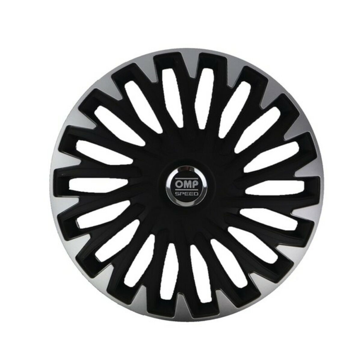 Navkapsel OMP Stinger Speed Svart Silvrig 13" (4 uds)