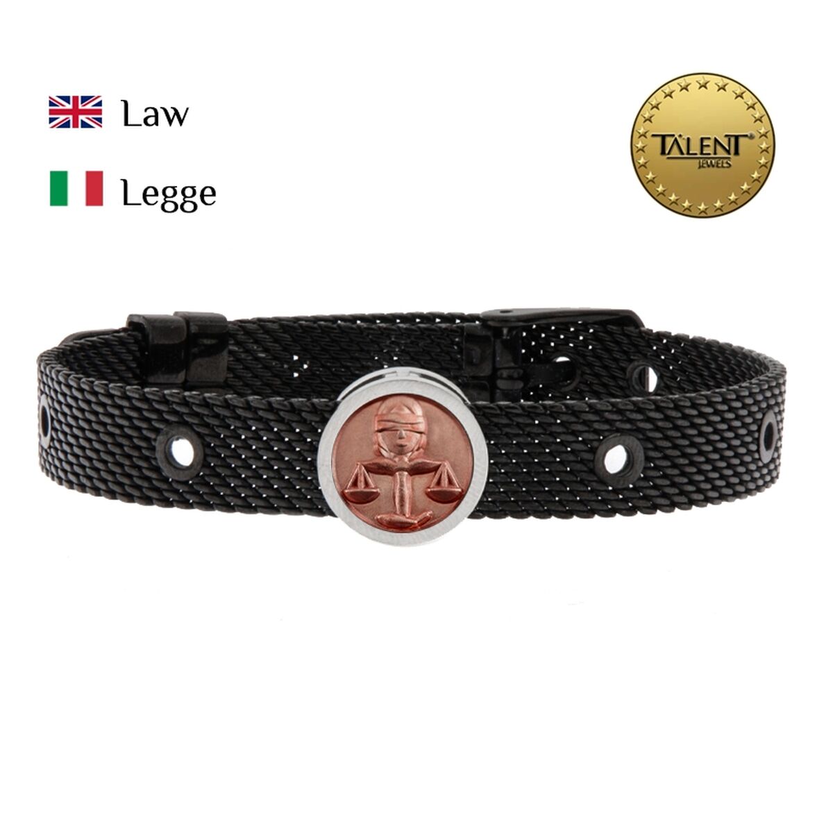 Unisexarmband Law Talent Jewels TJA-2-05-02-2-235 Svart - 2