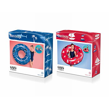 Bestway Flottationsinredning Uppblåsbar med Handtag Färg Sorterad D119 cm +12 År Strand och Pool 36353