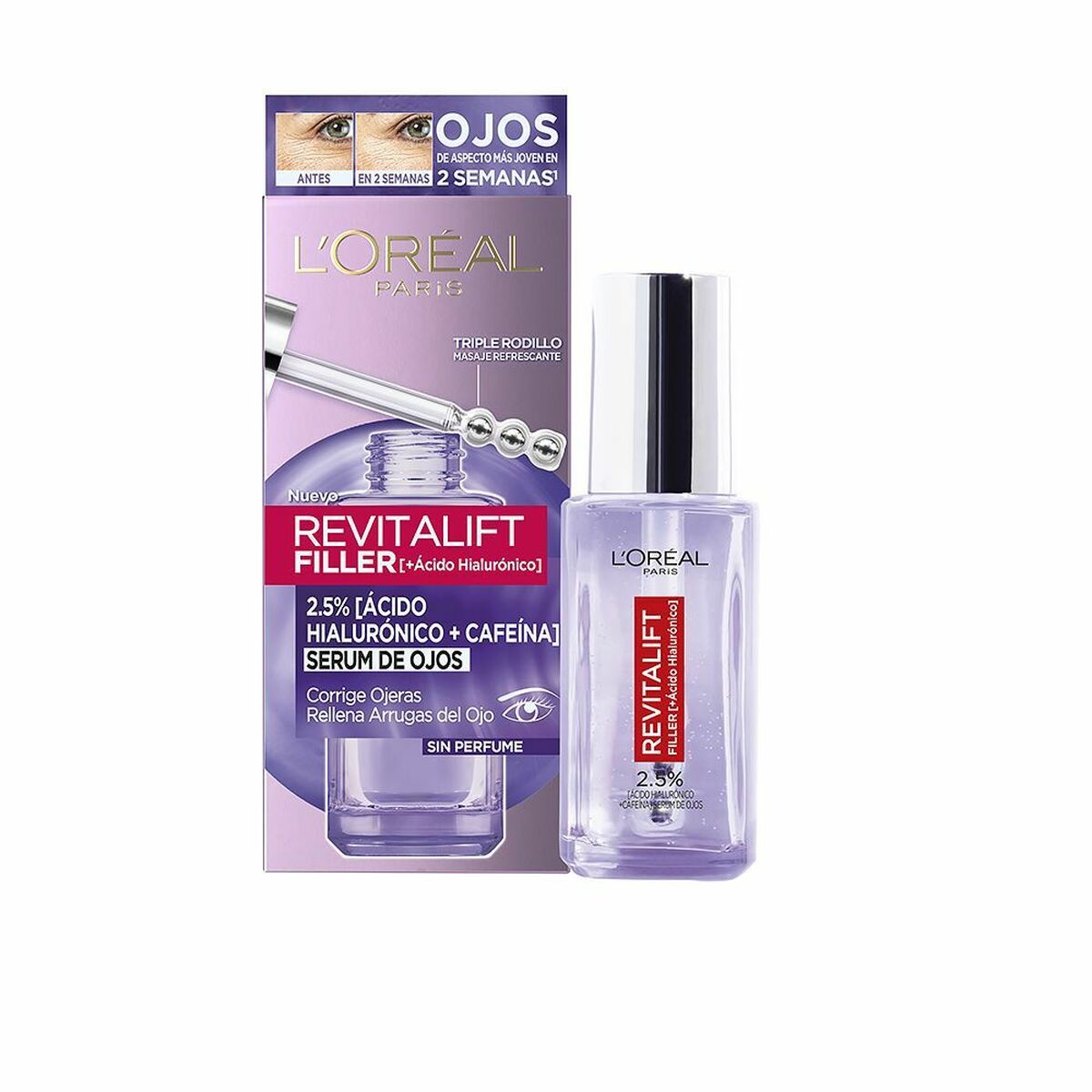 Ögonkontursserum L'Oreal Make Up Revitalift Filler 20 ml Medel mot ögonpåsar Mot rynkor