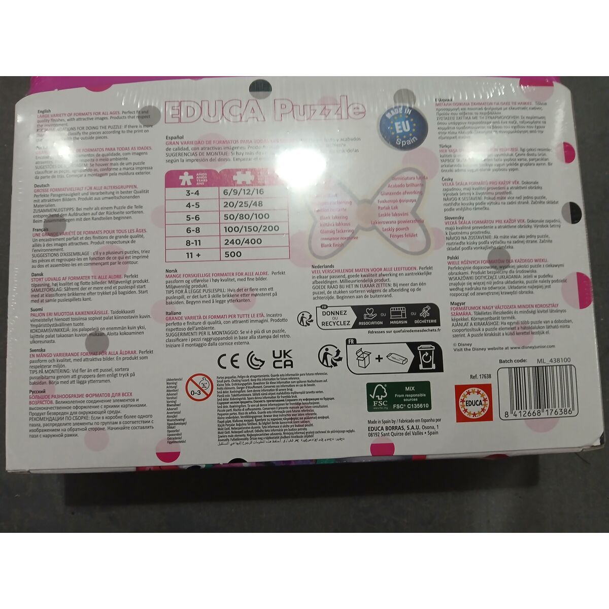 Pussel Minnie Educa 17638 (12-16-20-25 pcs) - 2