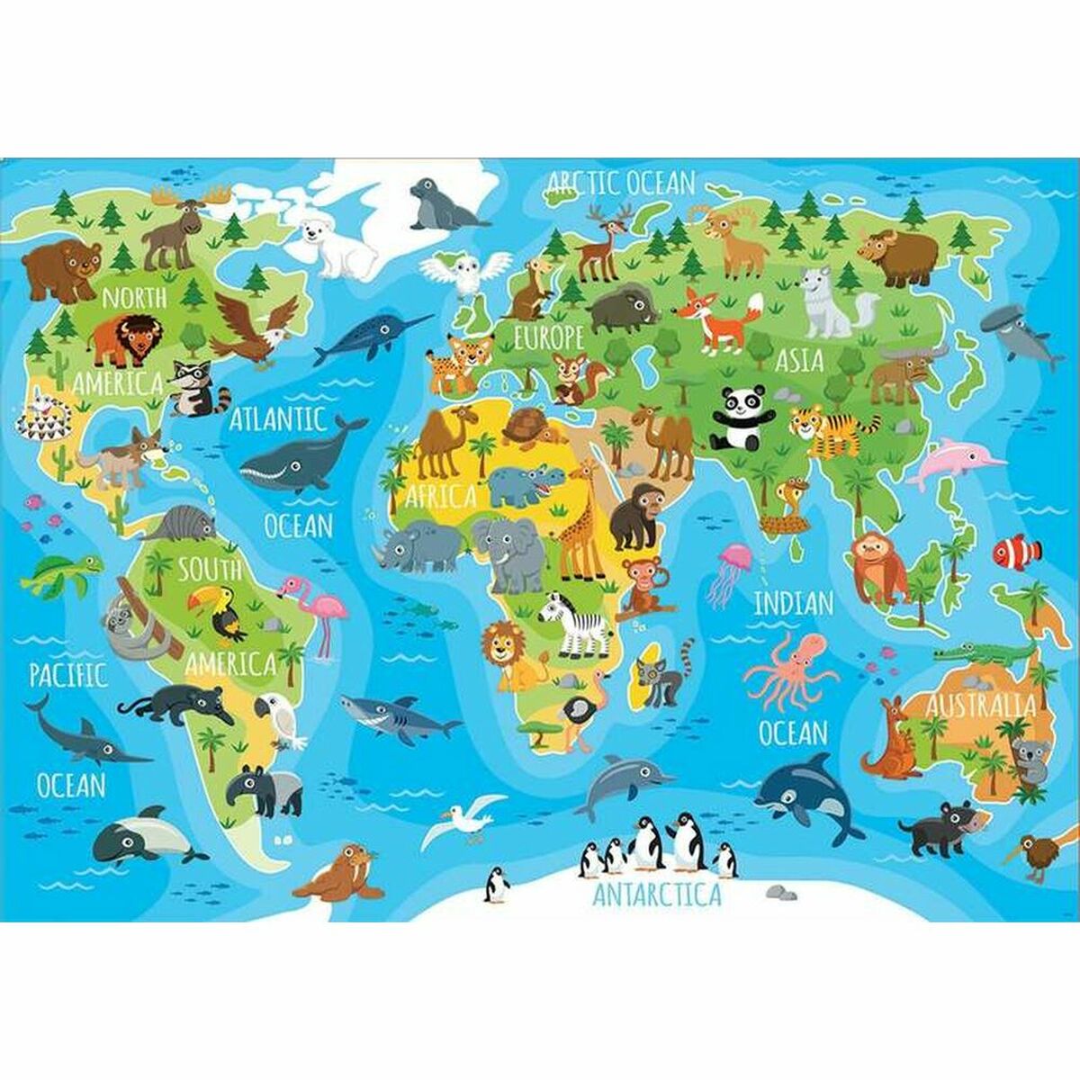 Pussel Educa Animals Map (150 pcs) - 2