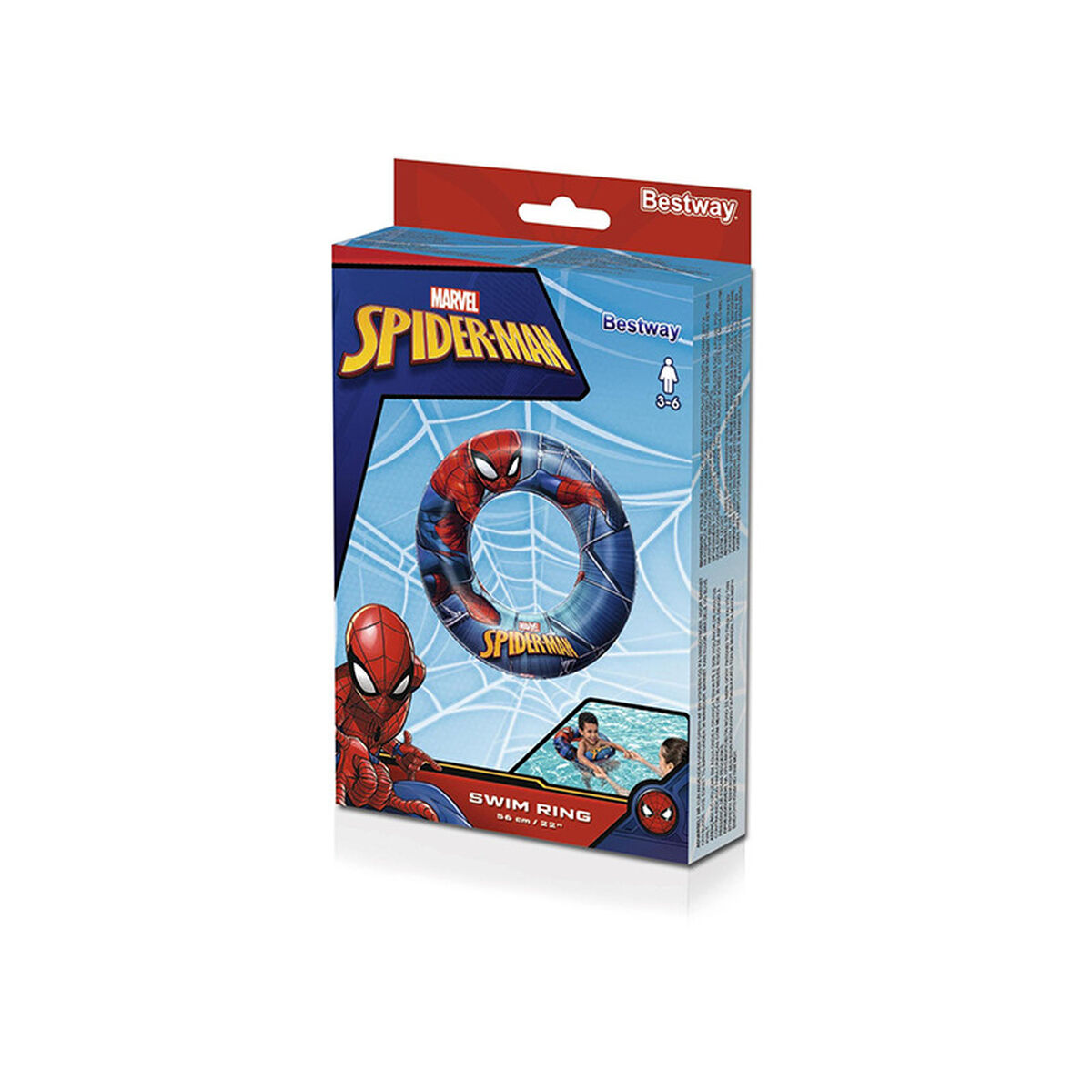 Bestway Spiderman Marvel uppblåsbart flytetyg D56 cm +3 till 6 år Strand och Trädgård 98003 - 2