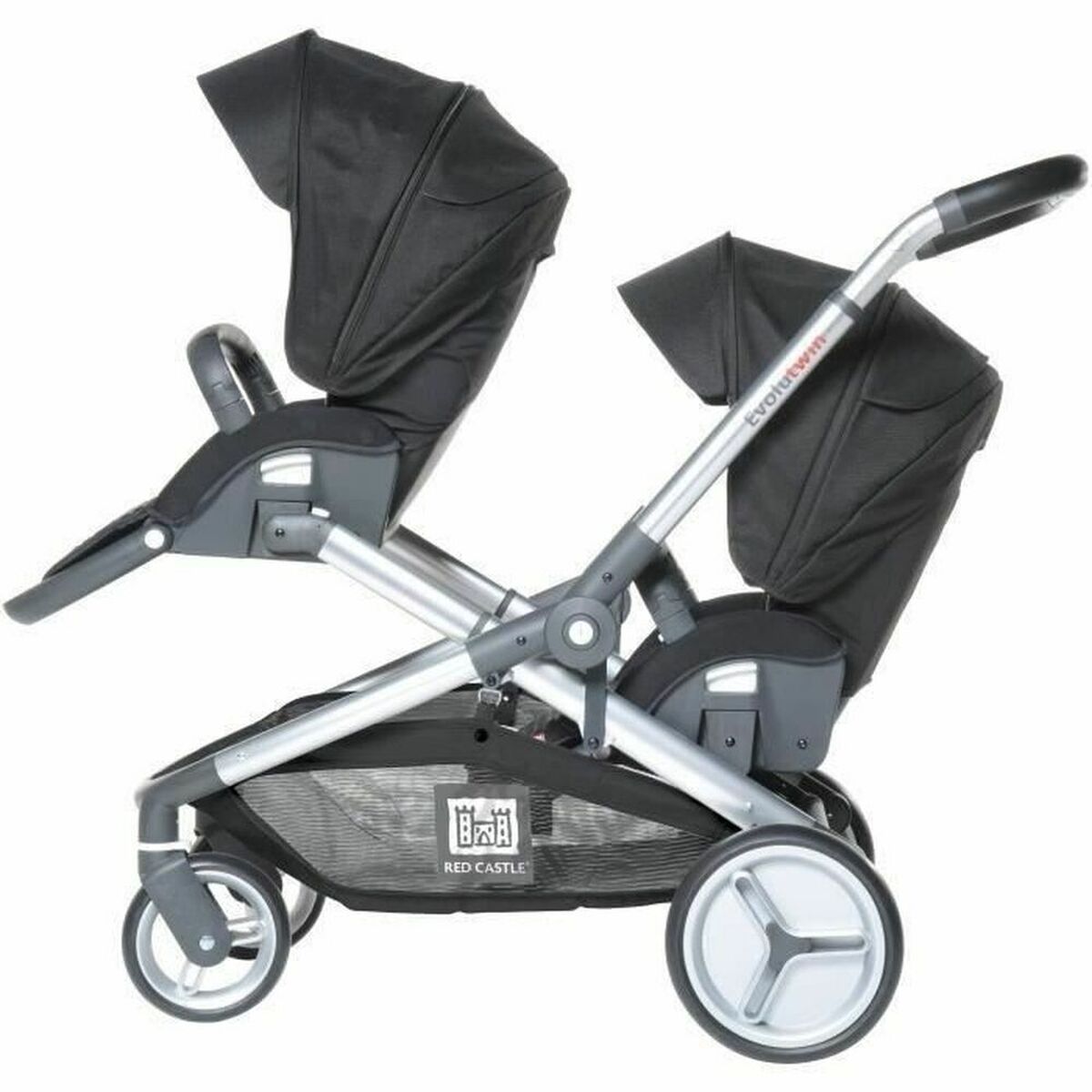 Barnvagn RED CASTLE Evolutwin Svart