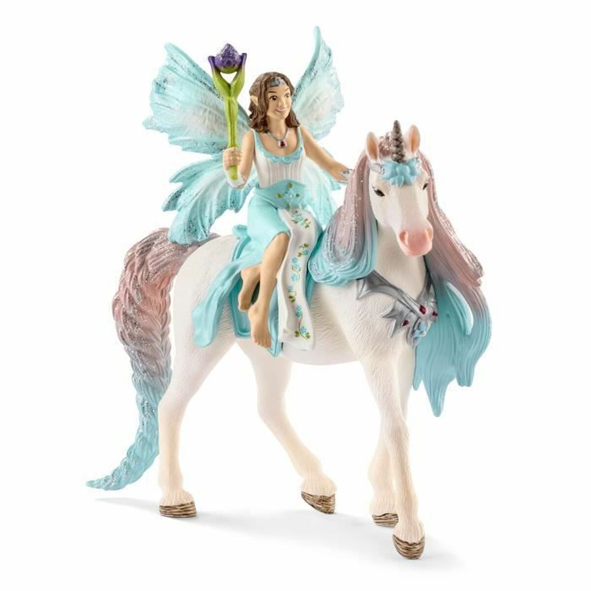 Actionfigurer Schleich Fée Eyela with princess unicorn Enhörning 3 Delar