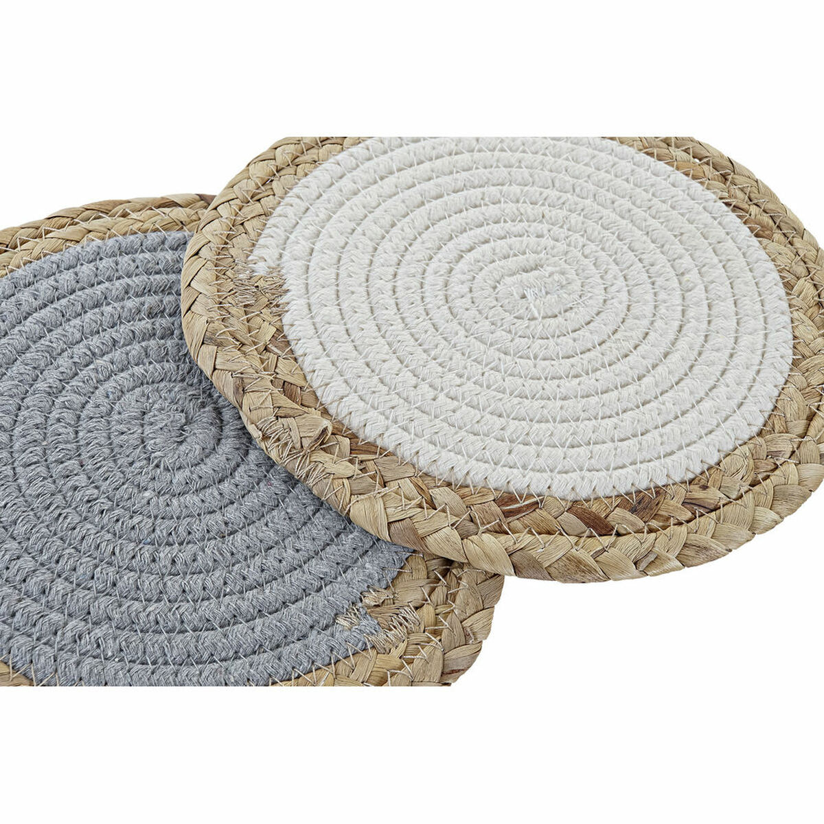 Bordsunderlägg DKD Home Decor Individuell Bomull Fibrer (20 x 20 x 1 cm) (2 antal) - 2