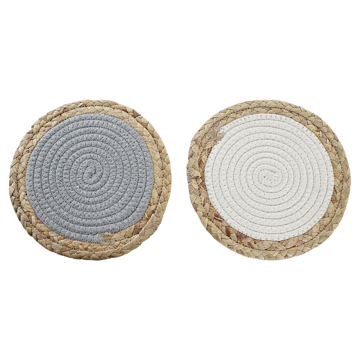 Bordsunderlägg DKD Home Decor Individuell Bomull Fibrer (20 x 20 x 1 cm) (2 antal)