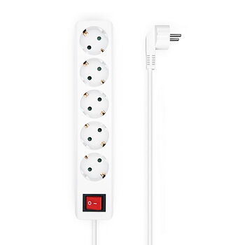 Förgreningslist 5 Tomas med Brytare Aisens A154-0651 Vit 3500 W