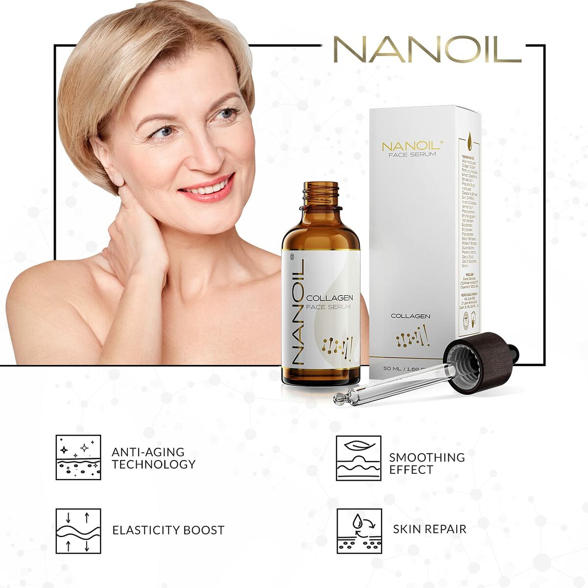 Återställande Serum Nanoil Face Serum 50 ml Kollagen - 3