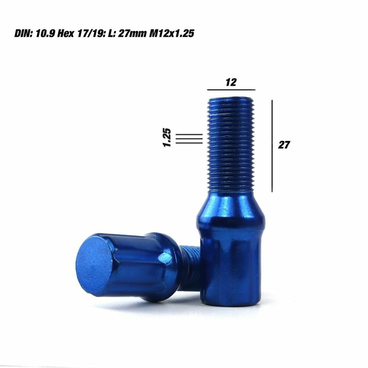 Set Skruv OMP 27 mm Blå 20 uds M12 x 1,25 - 2