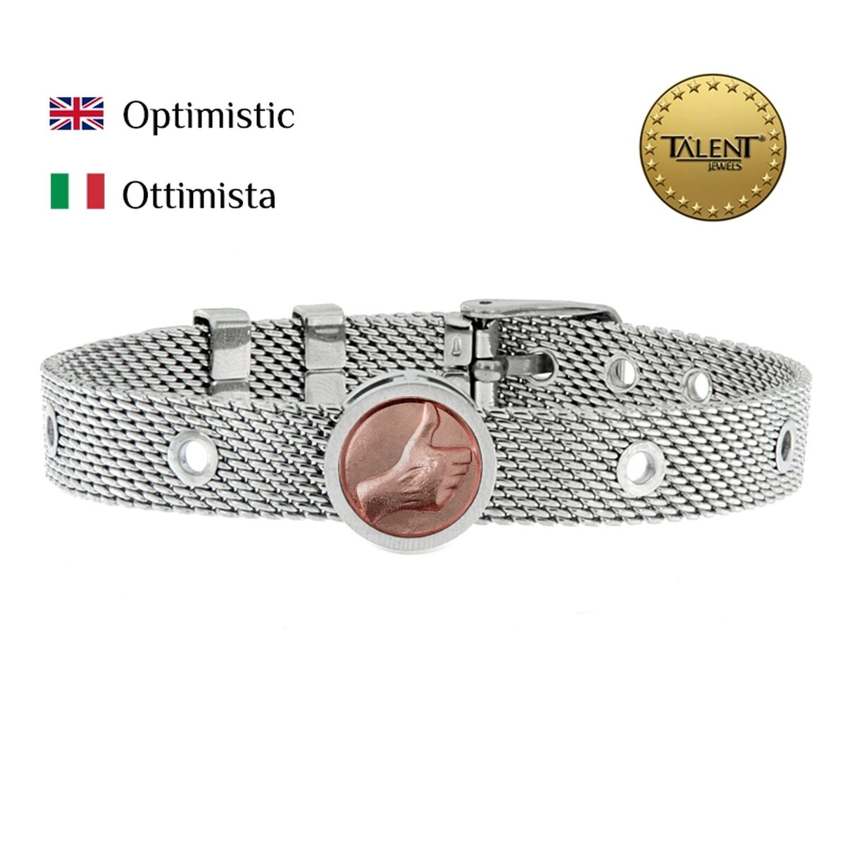 Unisexarmband Optimistic Talent Jewels TJA-5-13-02-1-235 Silvrig - 2