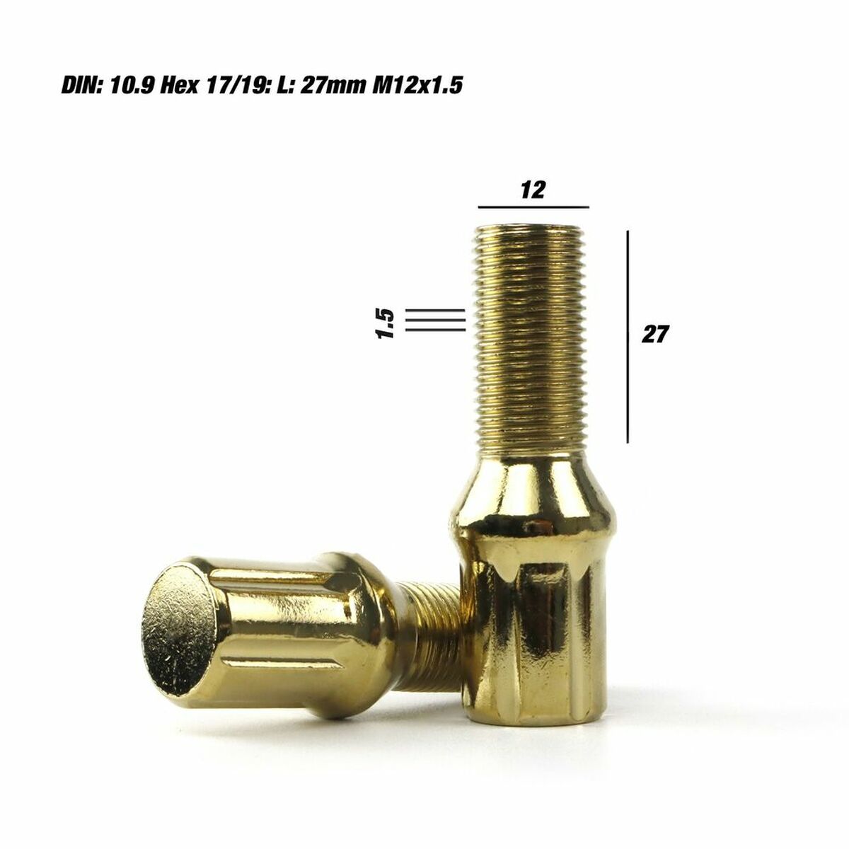 Set Skruv OMP 27 mm Gul 20 uds M12 x 1,50 - 2