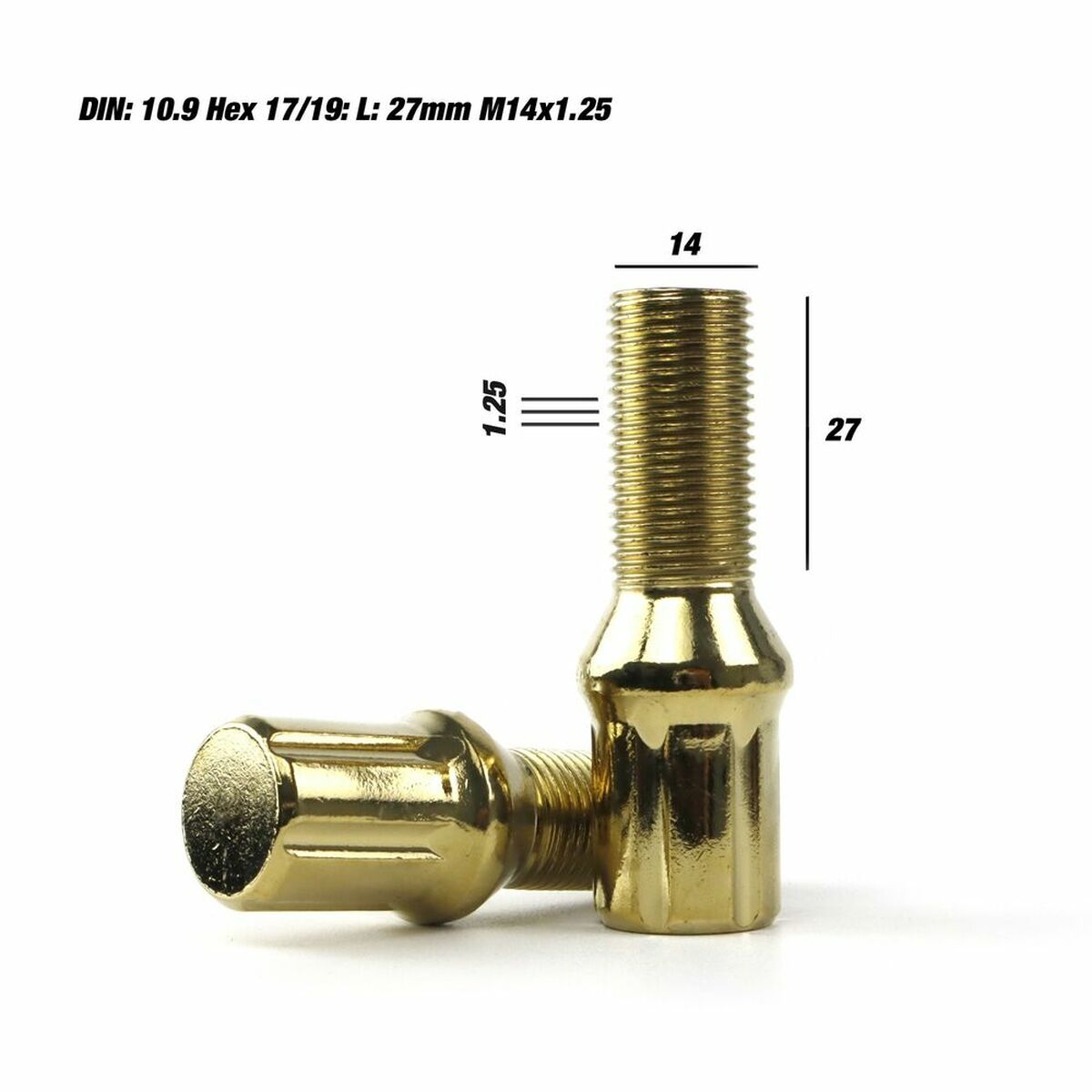 Set Skruv OMP 27 mm Gul 20 uds M14 x 1,25 - 2