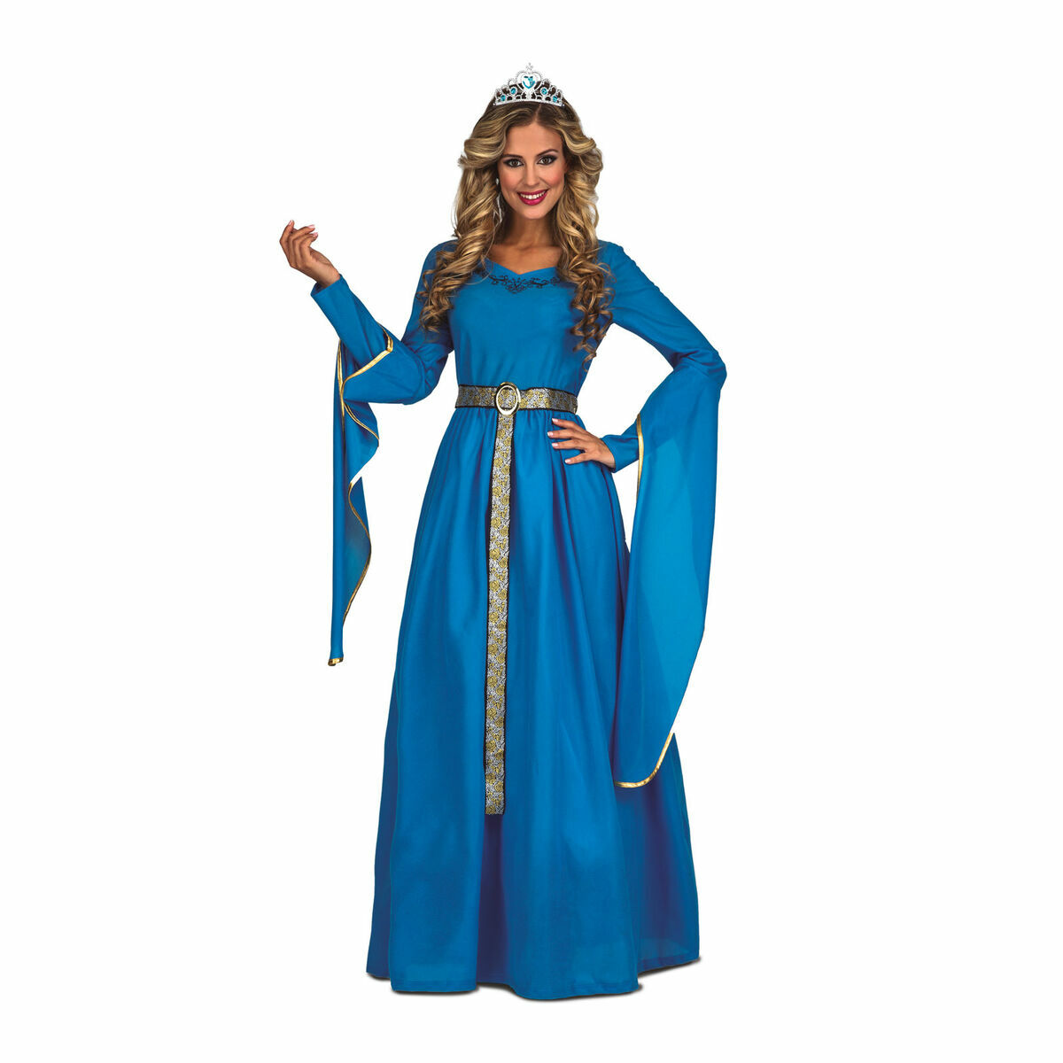 Maskeraddräkt vuxna My Other Me Blå Medeltida prinsessa XL