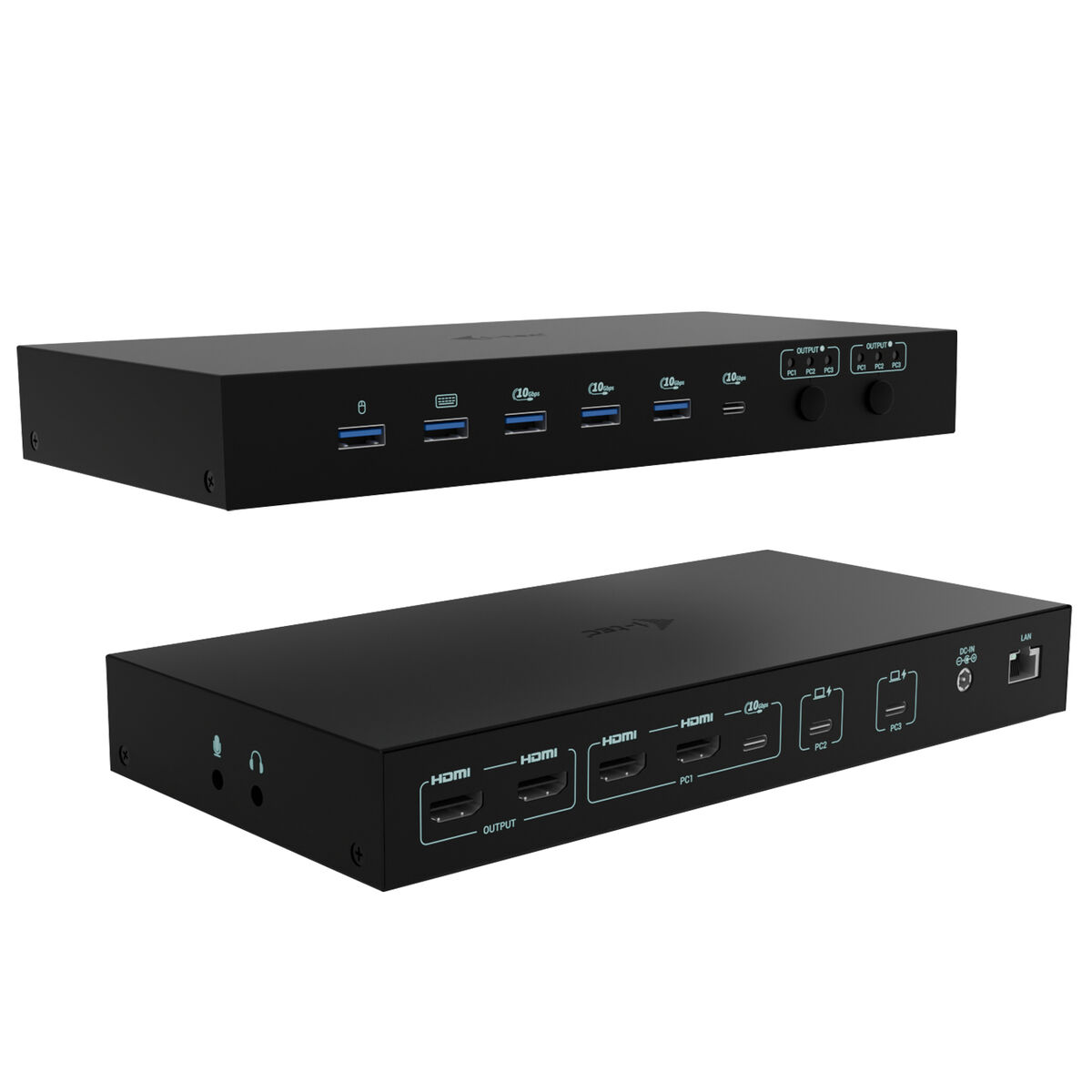 USB-HUB i-Tec C31KVMDOCKPDPRO Svart