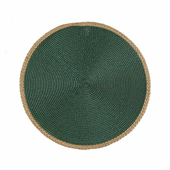 Bordsunderlägg Versa Grön Jute polypropen Vattenhyacint 38 x 38 cm