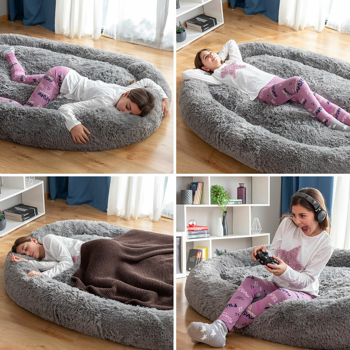 Hundsäng för människor | Human Dog Bed XXL InnovaGoods Grey - 2