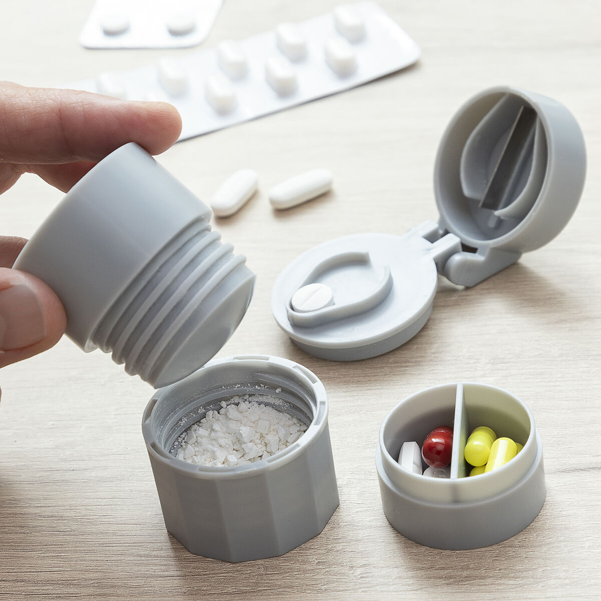 5-i-1-Doseringsanordning för piller med skärare och krossare Fivlok InnovaGoods - 3