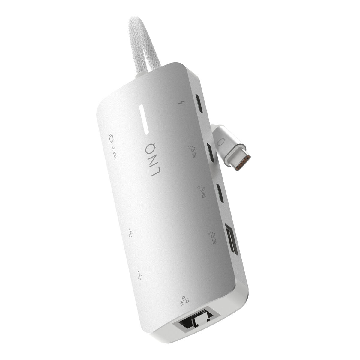 USB-HUB Linq Byelements LQ49081PS Vit Grå
