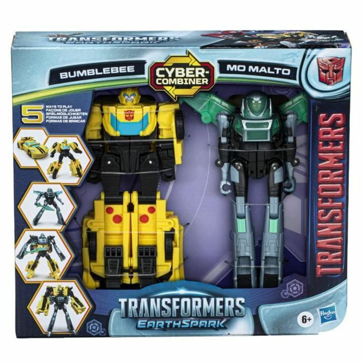 Actionfigurer Hasbro Cyber-Combiner Bumblebee et Mo Malto - 2