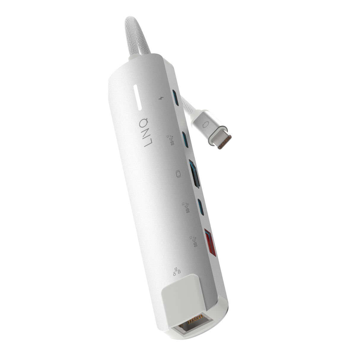 USB-HUB Linq Byelements LQ49061 Vit Grå