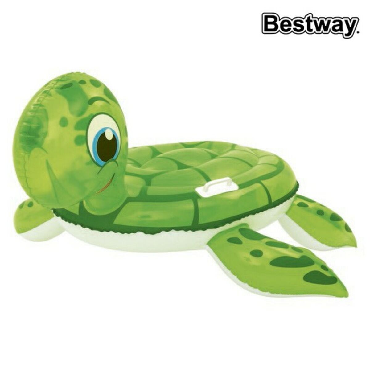 Bestway Uppblåsbar Sköldpadda Figur med Handtag 140x140 cm, 3+ år, Strand och Pool 41041