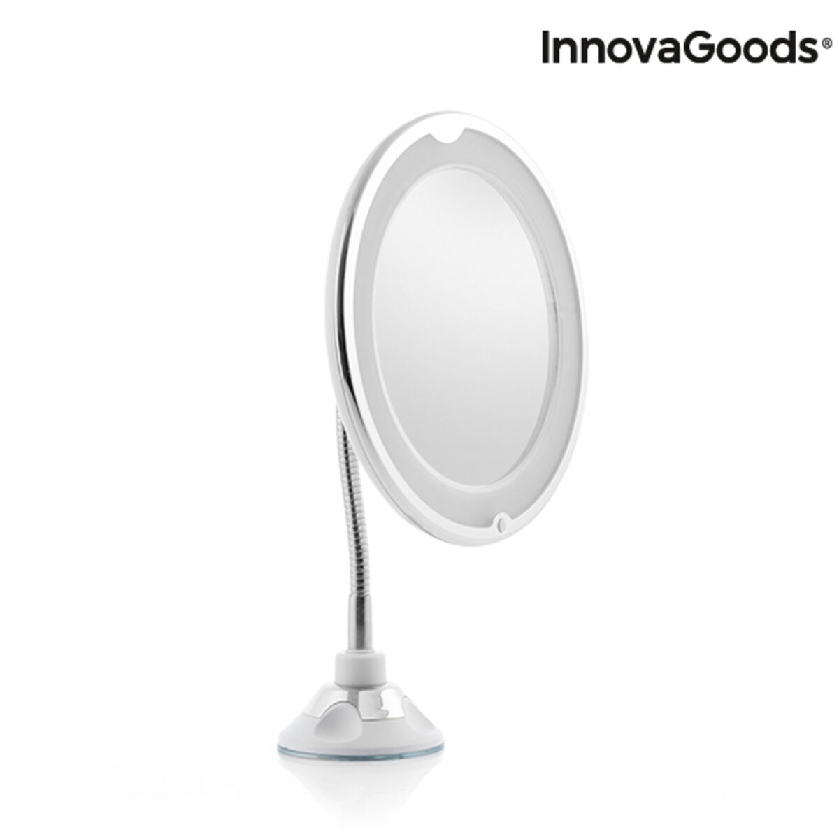 Förstoringsspegel med LED, rörlig arm och sugpropp Mizoom InnovaGoods IG814786 Vit Glas (Renoverade B)
