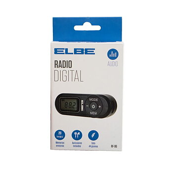 Bärbar Digitalradio ELBE RF96 Svart FM