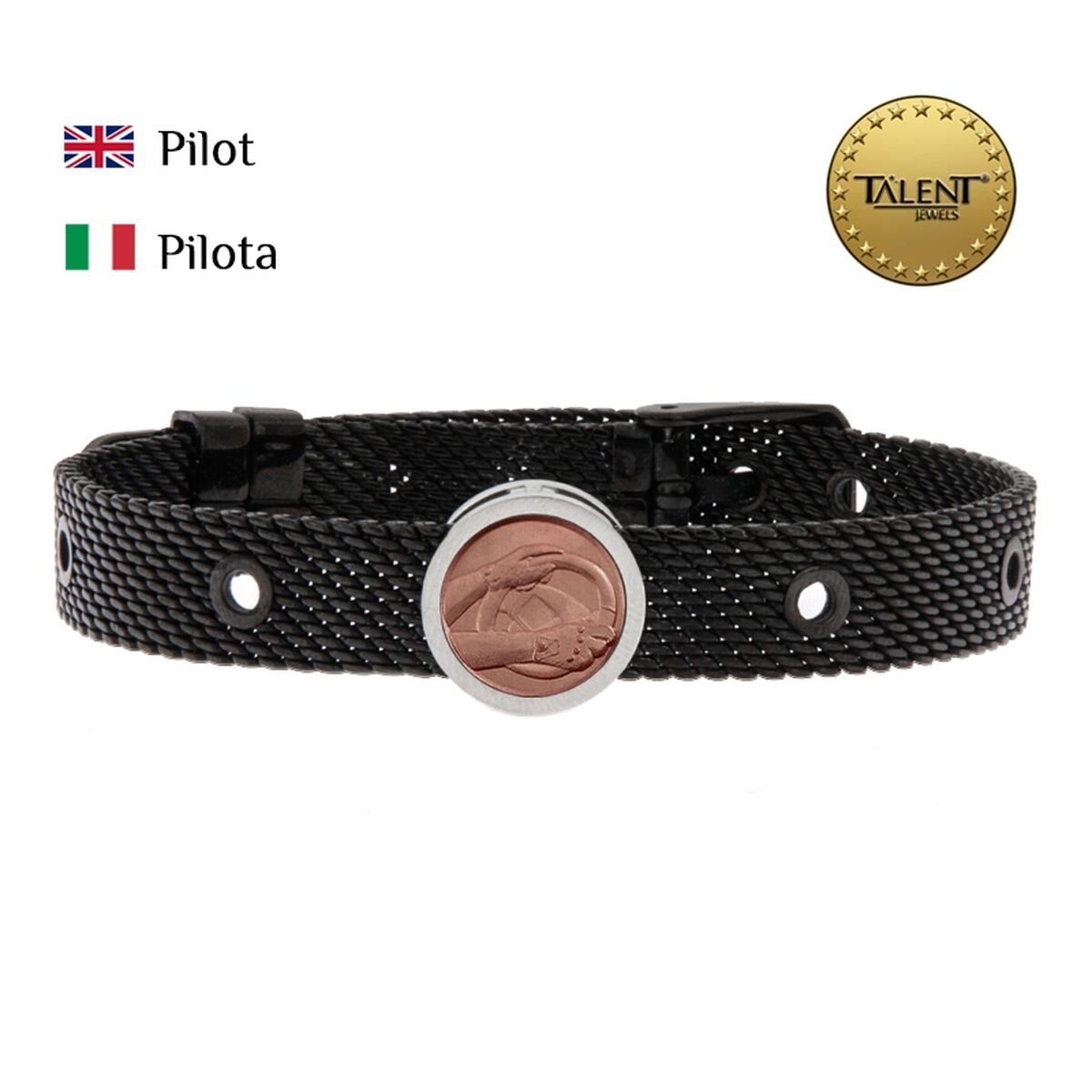 Unisexarmband Pilot Talent Jewels TJA-1-14-02-2-235 Svart - 2