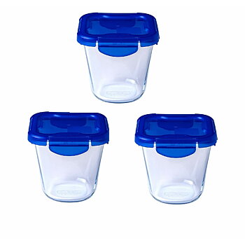 Lunchlådor, set Pyrex Transparent 3 Delar